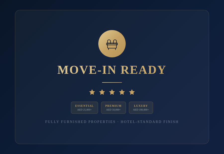 Fully Furnished Properties Dubai — Hotel-Standard Finish