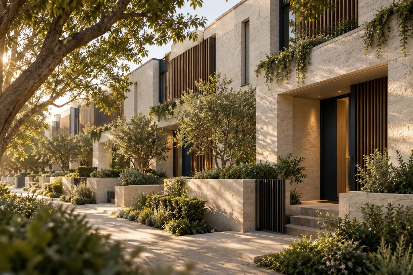 Conceptual architectural illustration for townhouse owners